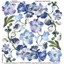 Folie Sospeso Trasparente- Blue Flowers